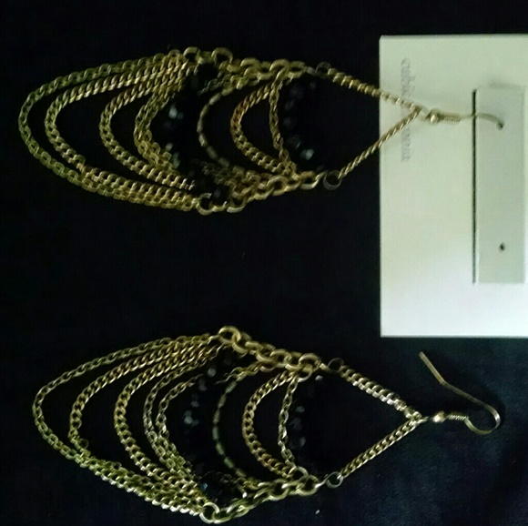 Beautiful dangly chain beaded long earrings